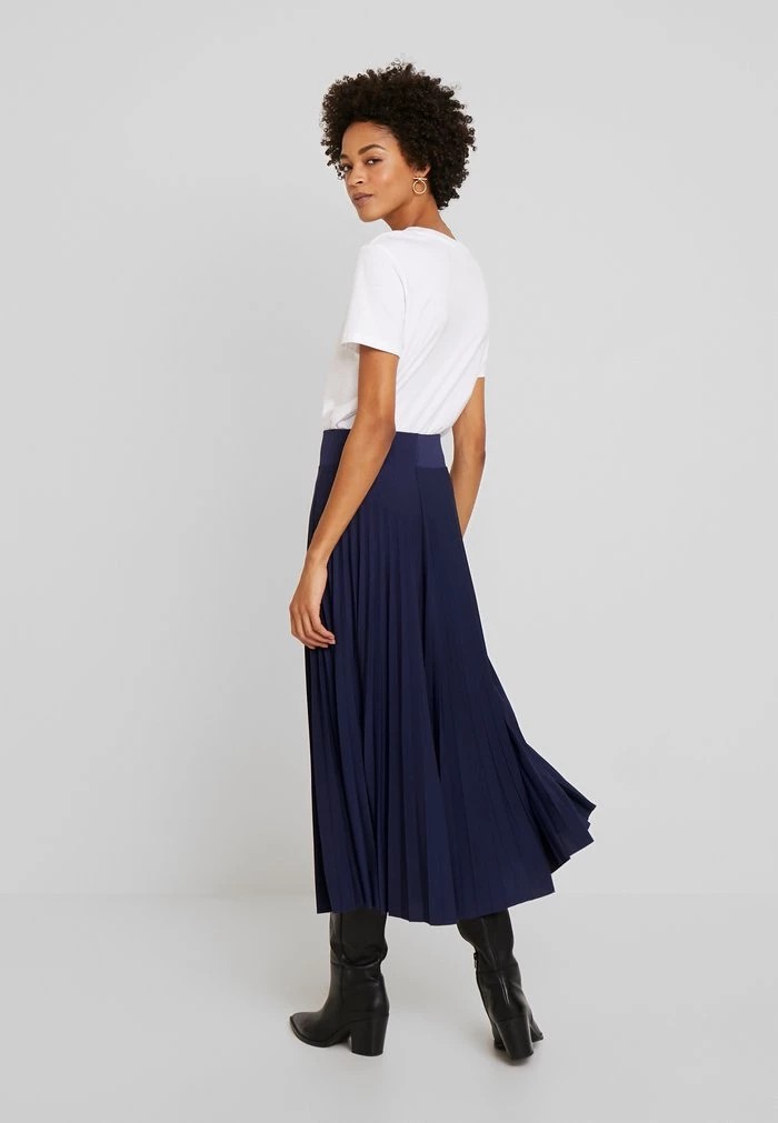 Jupe ANNA FIELD Anna Field Plisse A-line Midi Skirt Bleu Marine Femme | MVO-4150651